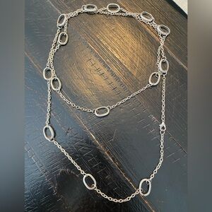 Sterling Silver Station Necklace